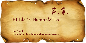 Pilák Honoráta névjegykártya